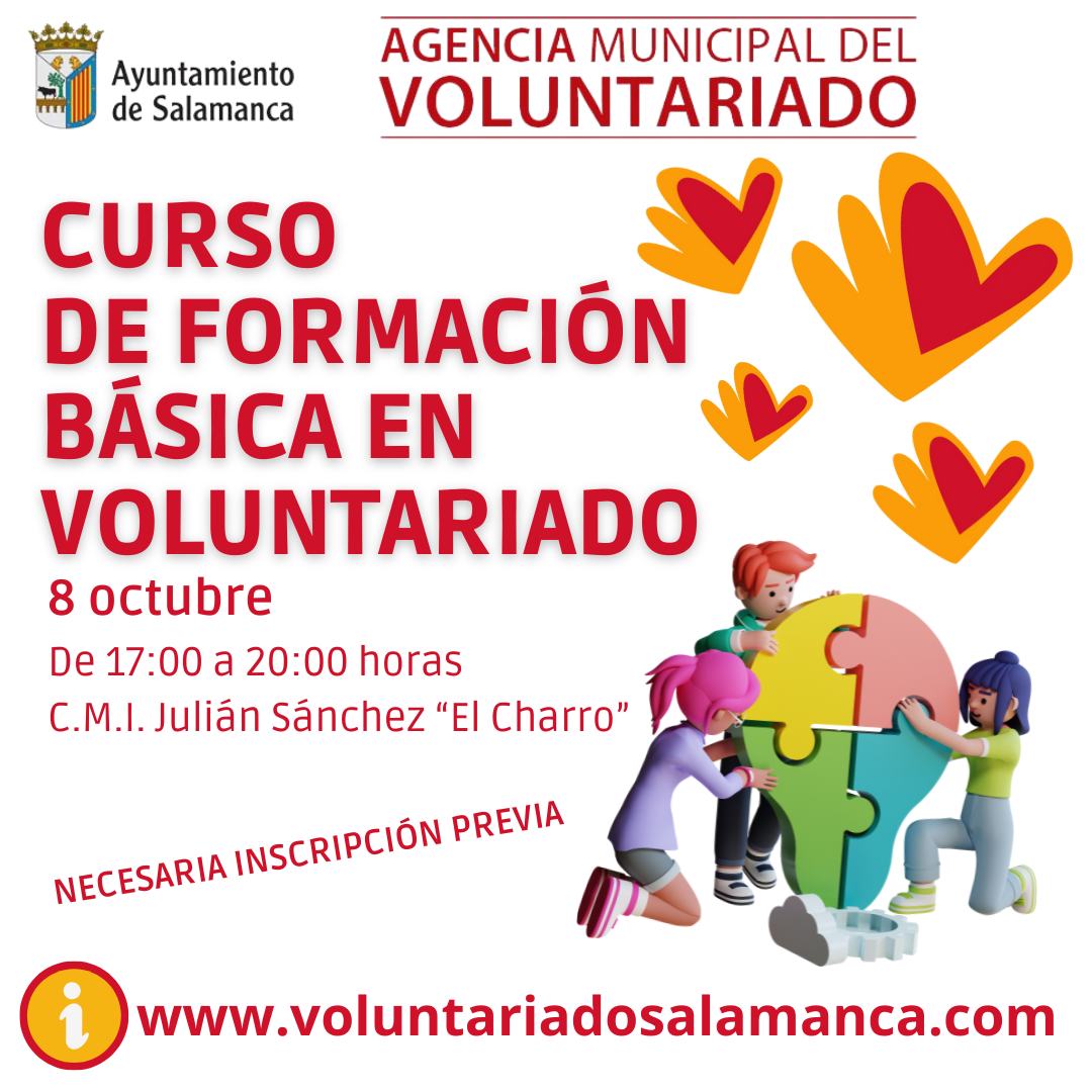 Nuevo curso gratuito de formación básica en voluntariado.