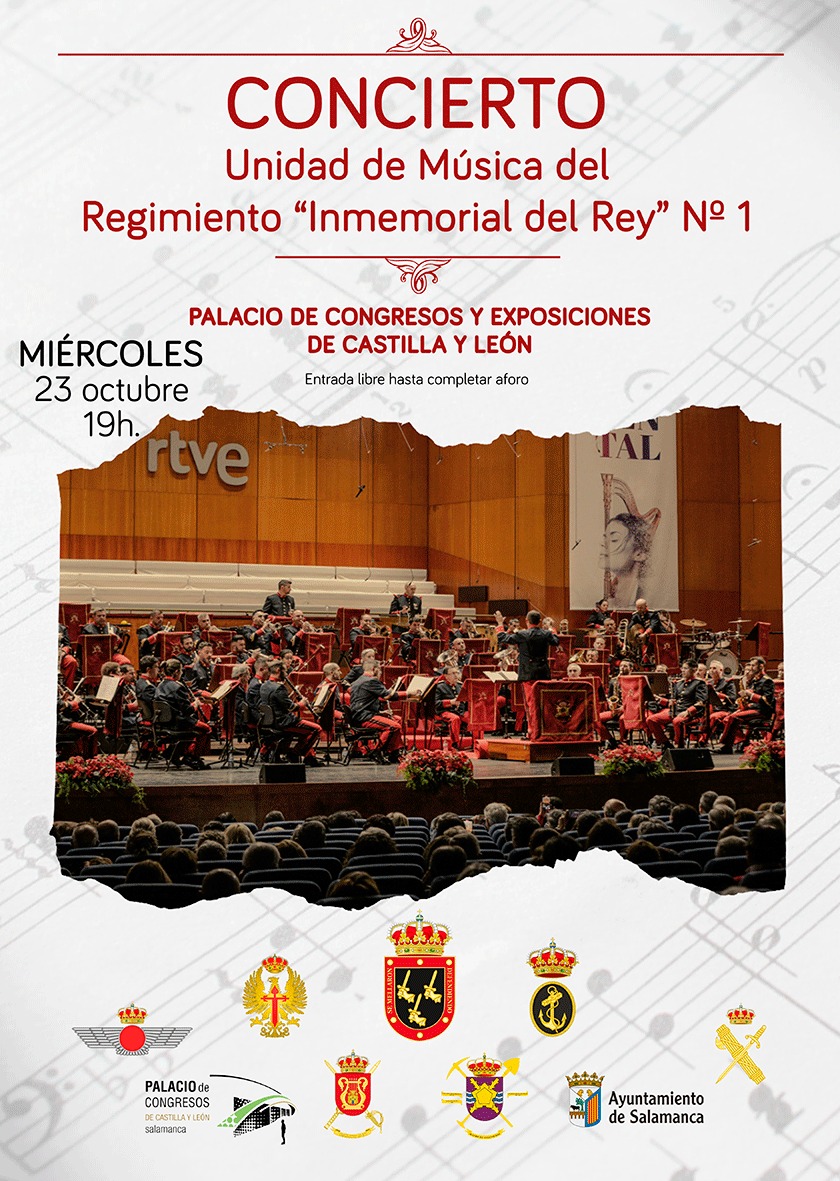 Concierto de la Unidad de Música del Regimiento 'Inmemorial del Rey'.