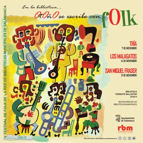 V Festival de Folk. En la Bbiblioteca, OTOÑO se escribe con FOLK