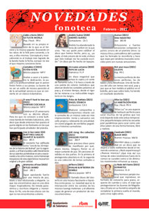 B. Torrente Ballester. Boletin Novedades Fonoteca. febrero 2022