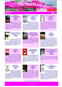 B. C.M.I. Trujillo. Boletin Novedades Adultos. verano 2022