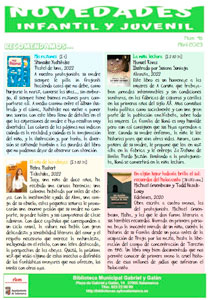 B. Gabriel y Galan. Boletin de Novedades. Infantil. N.º 46  abril 2023
