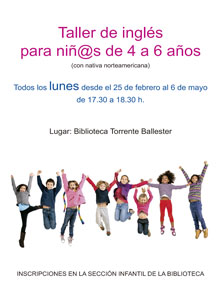 Taller de ingles para ninas y ninos de 4 a 6 anos