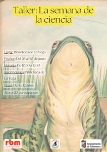 Biblioteca de La Vega. Taller infantil de verano. la semana de la ciencia