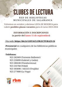 Lista Reservas Clubs de lectura curso 2023-2024