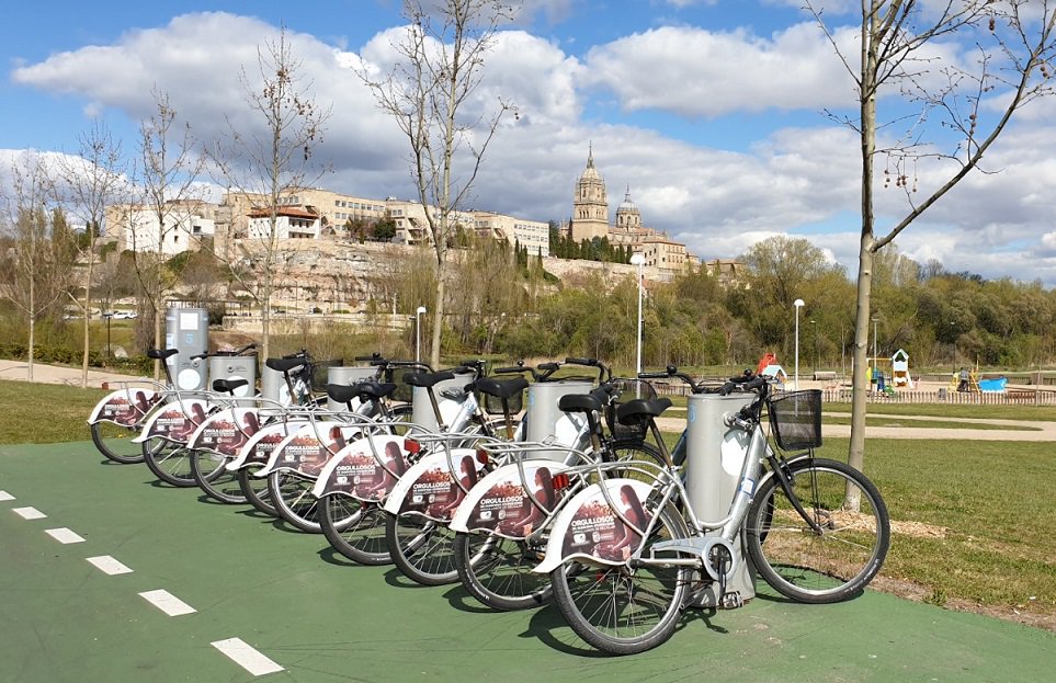 Imagen de una de las bases del servicio SALenBICI