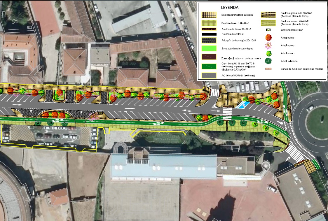 Imagen del proyecto de acondicionamiento de la Avenida de la Merced
