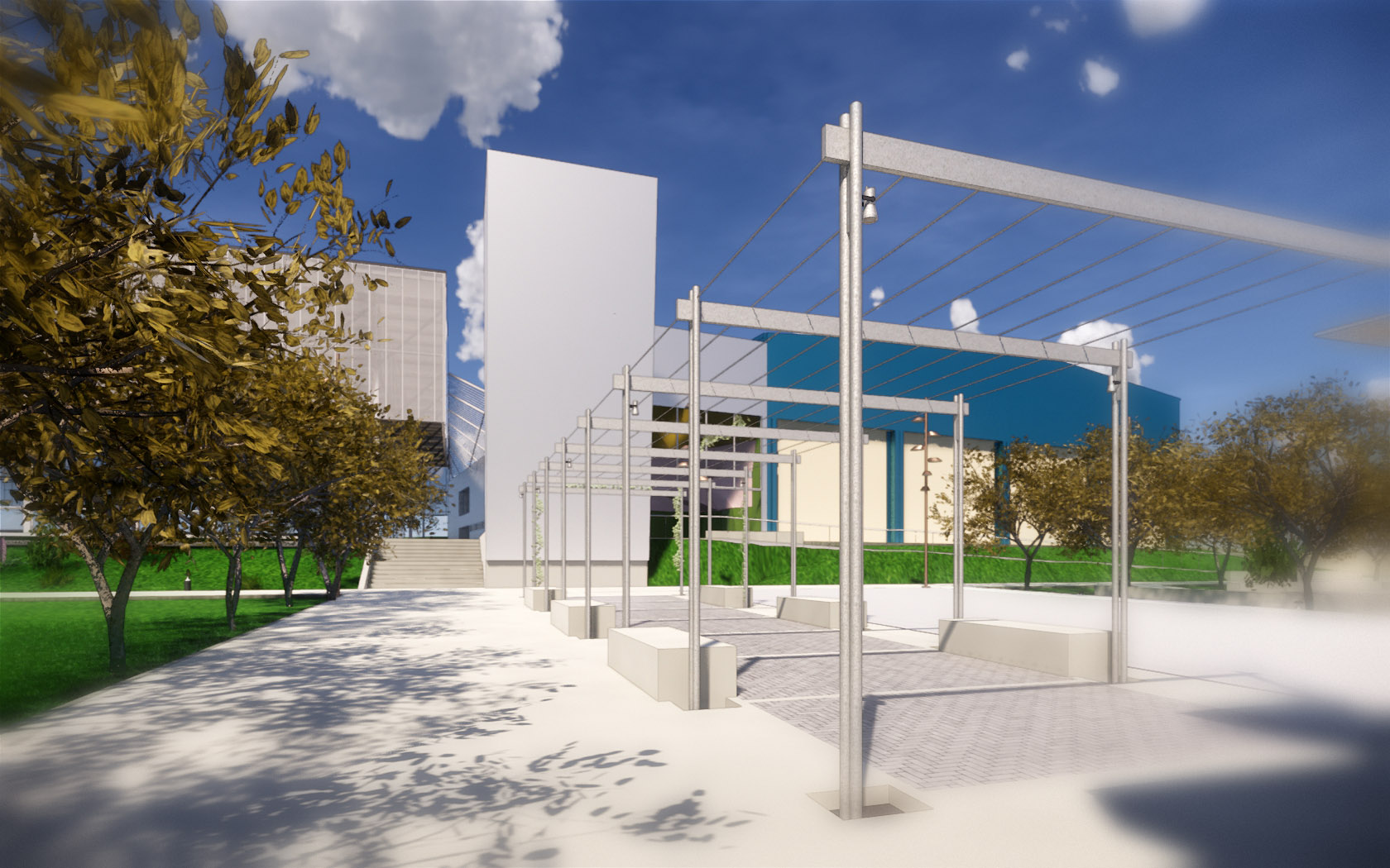 Recreacion virtual de la nueva Ciudad Deportiva de Tejares
