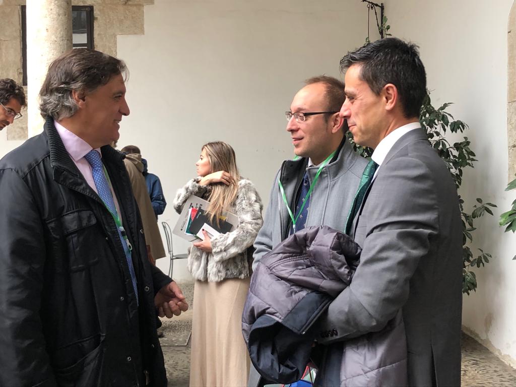 El alcalde de Salamanca  esta manana en Ciudad Rodrigo