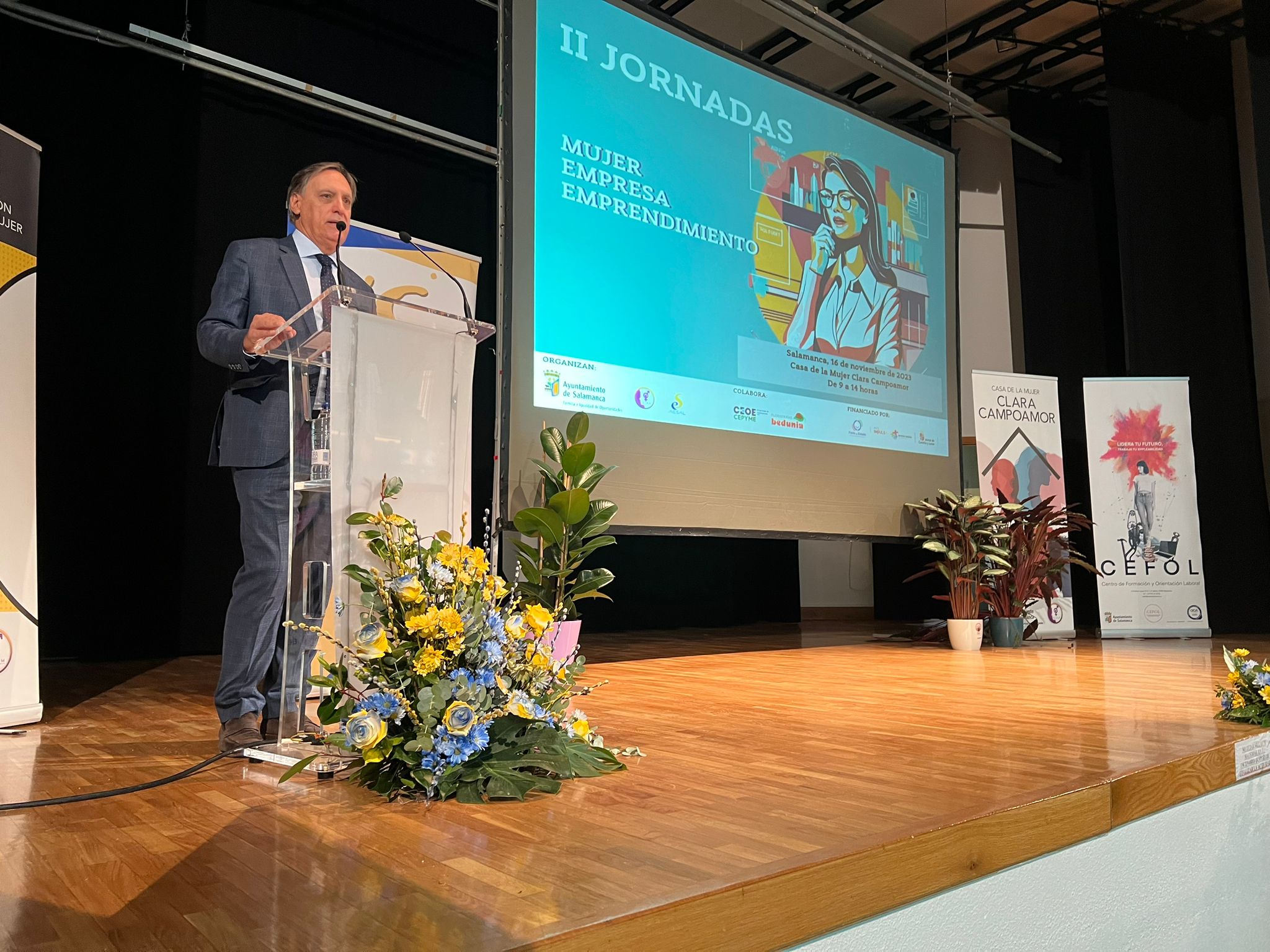 Carbayo durante la inauguracion de las II Jornadas  Mujer  Empresa y Emprendimiento