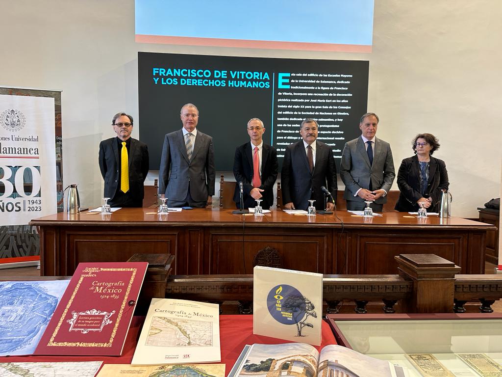 Presentacion de  Cartografia de Mexico en la Biblioteca Historica de la Universidad de Salamanca