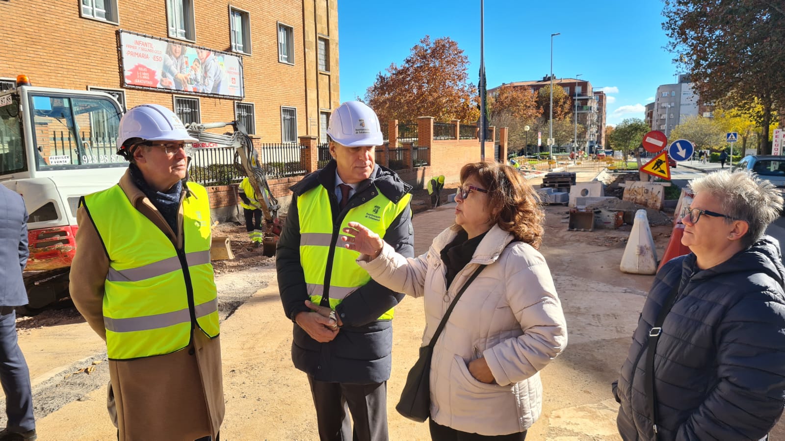Avance de las obras de urbanizacion de la Carretera de Ledesma