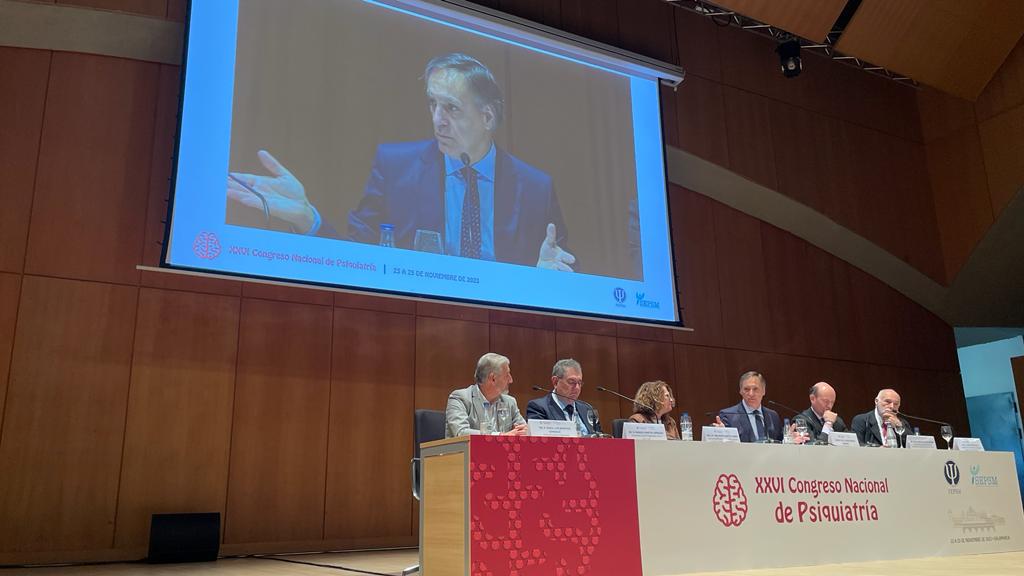 Carbayo durante su intervencion en el acto institucional del XXVI Congreso Nacional de Psiquiatria