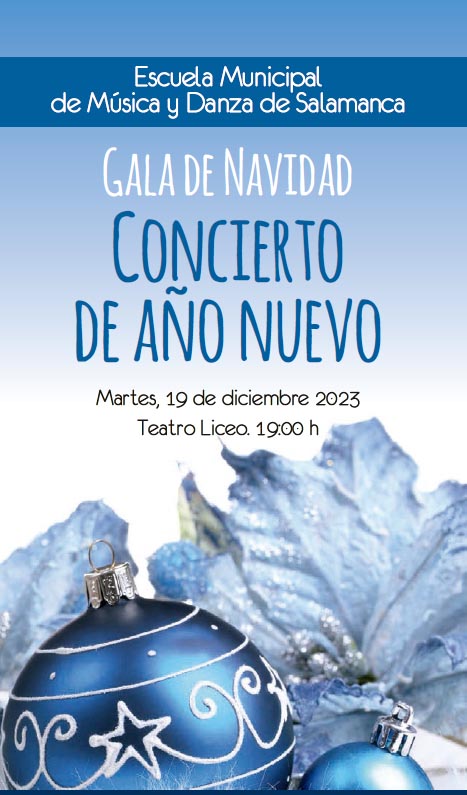 Cartel de la Gala de Navidad de la Escuela de Musica