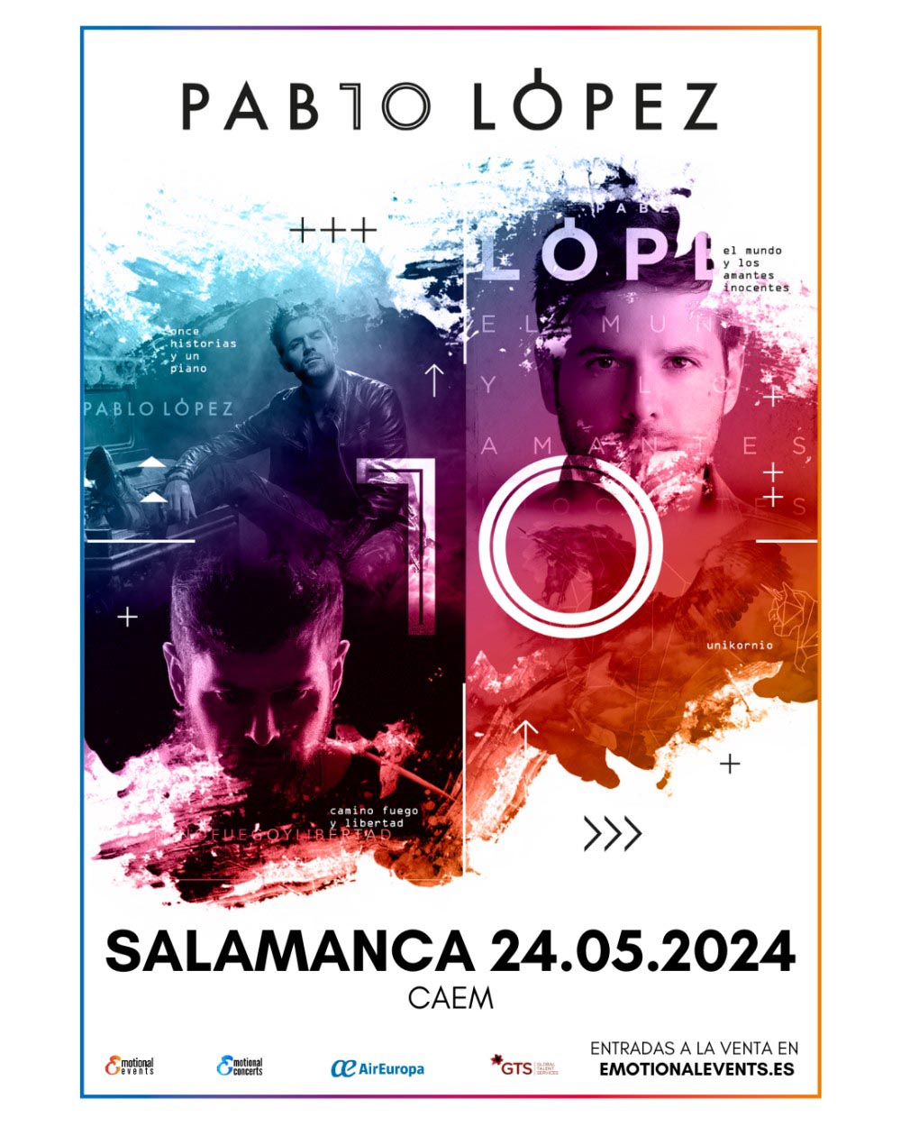 Pablo Lopez  en concierto el 24 de mayo en Salamanca