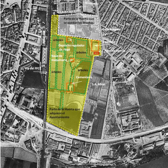 Plano de la Huerta de los Jesuitas. Vuelo fotogrametrico en 1956-57. www.ign.es