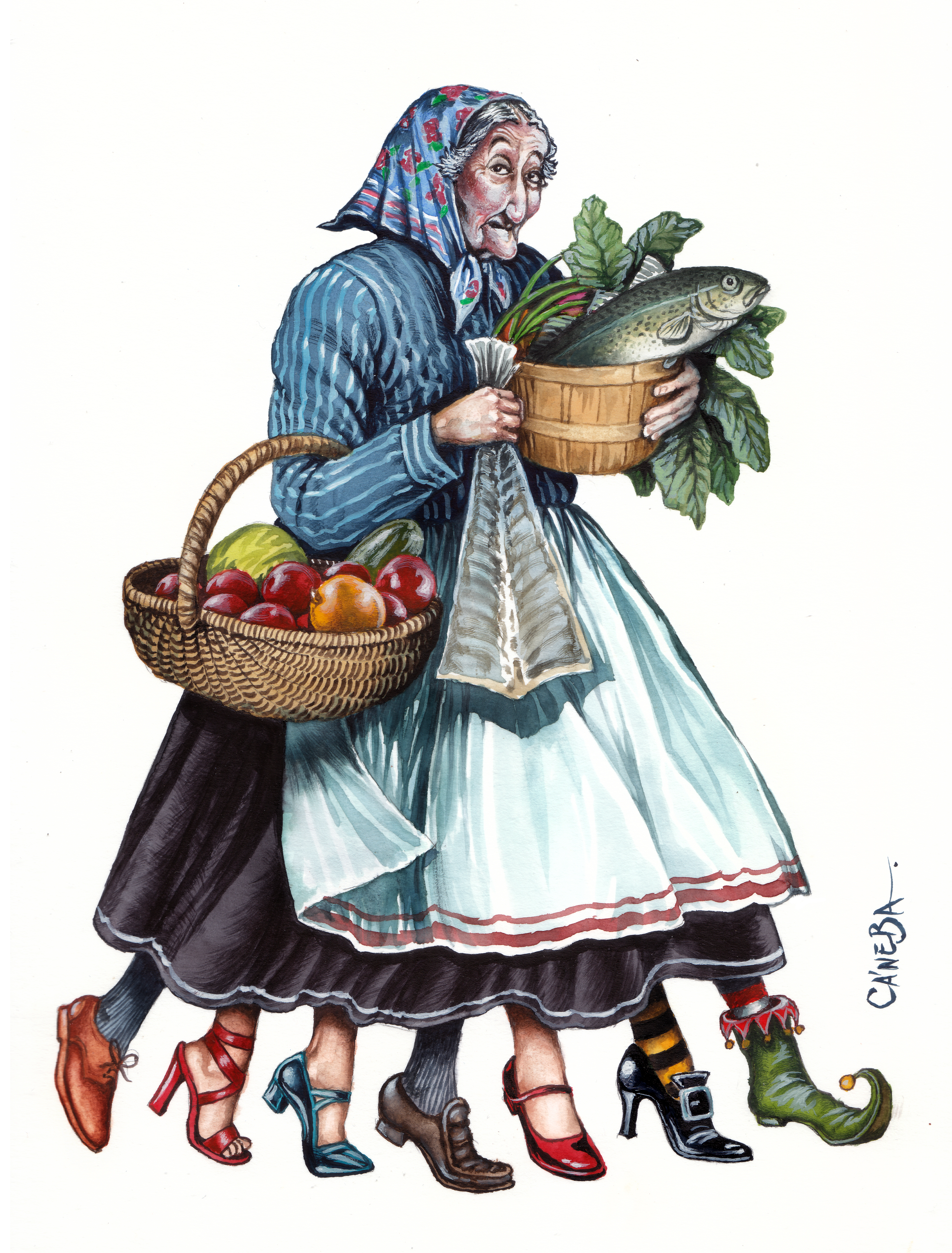 El Museo del Comercio regala a los visitantes el dibujo recortable de una Cuaresmera