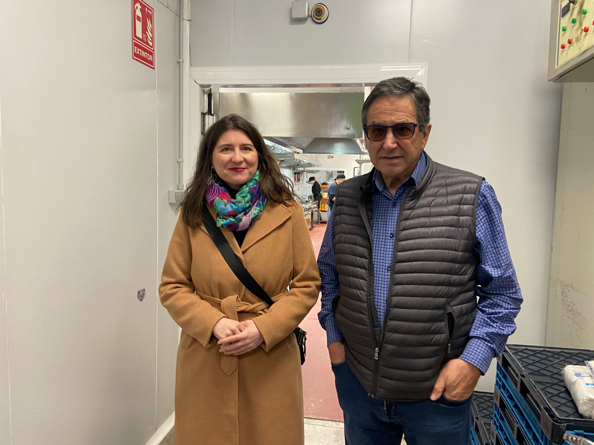 Visita de Miryam Rodriguez al servicio de comida a domicilio