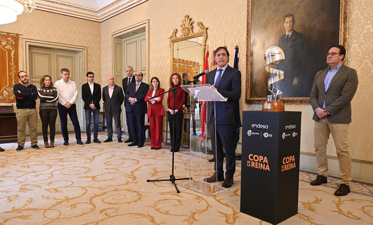 Momento de la recepcion oficial  en el Ayuntamiento con motivo de la Copa de la Reina