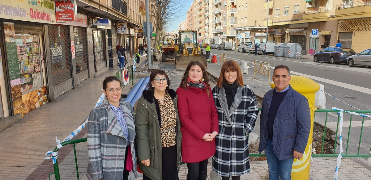 Visita a las obras de la red de agua en Comuneros