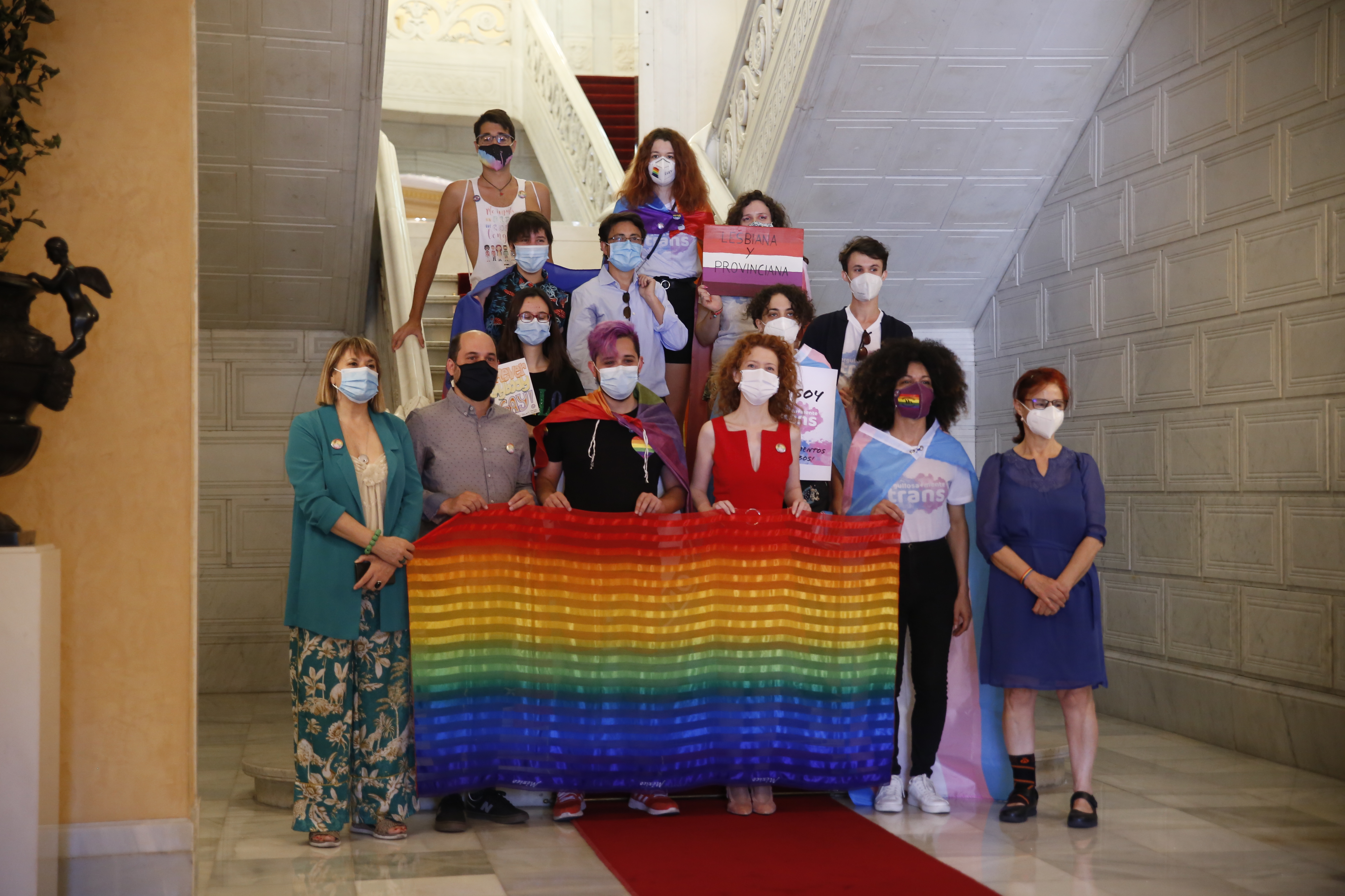 Recepcion en el Ayuntamiento de las asociaciones LGTBI de Salamanca