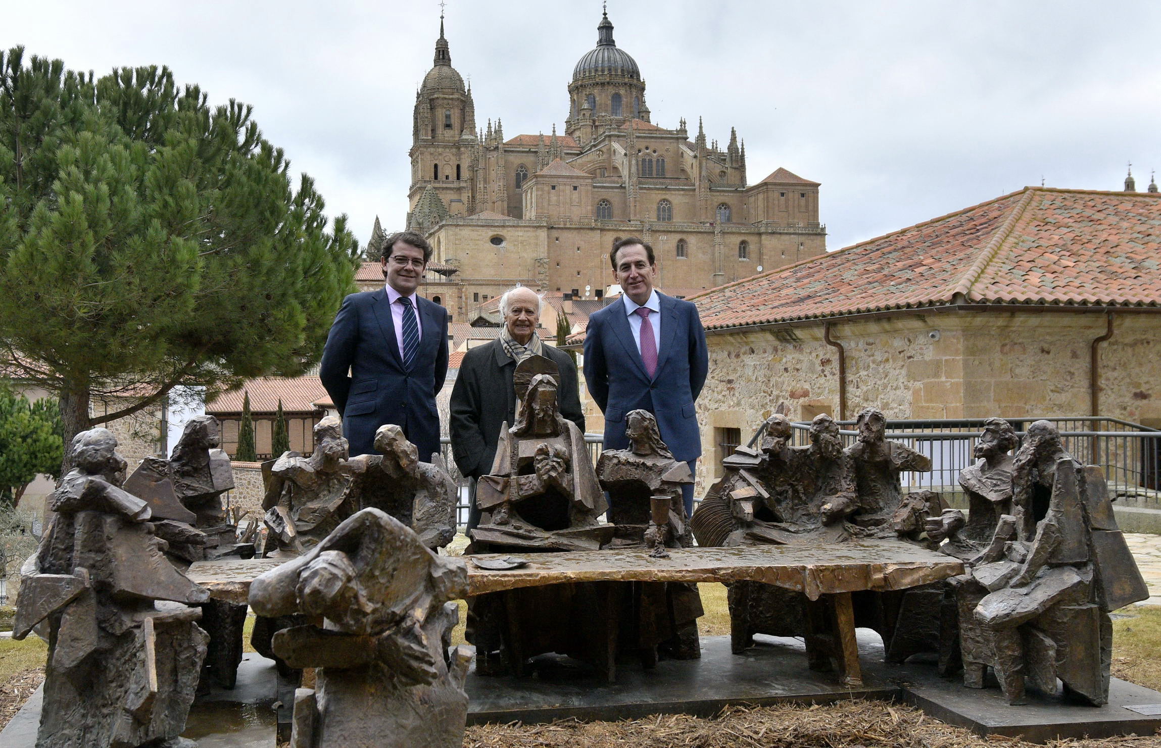 El alcalde  junto a Venancio Blanco y Antonio Huertas