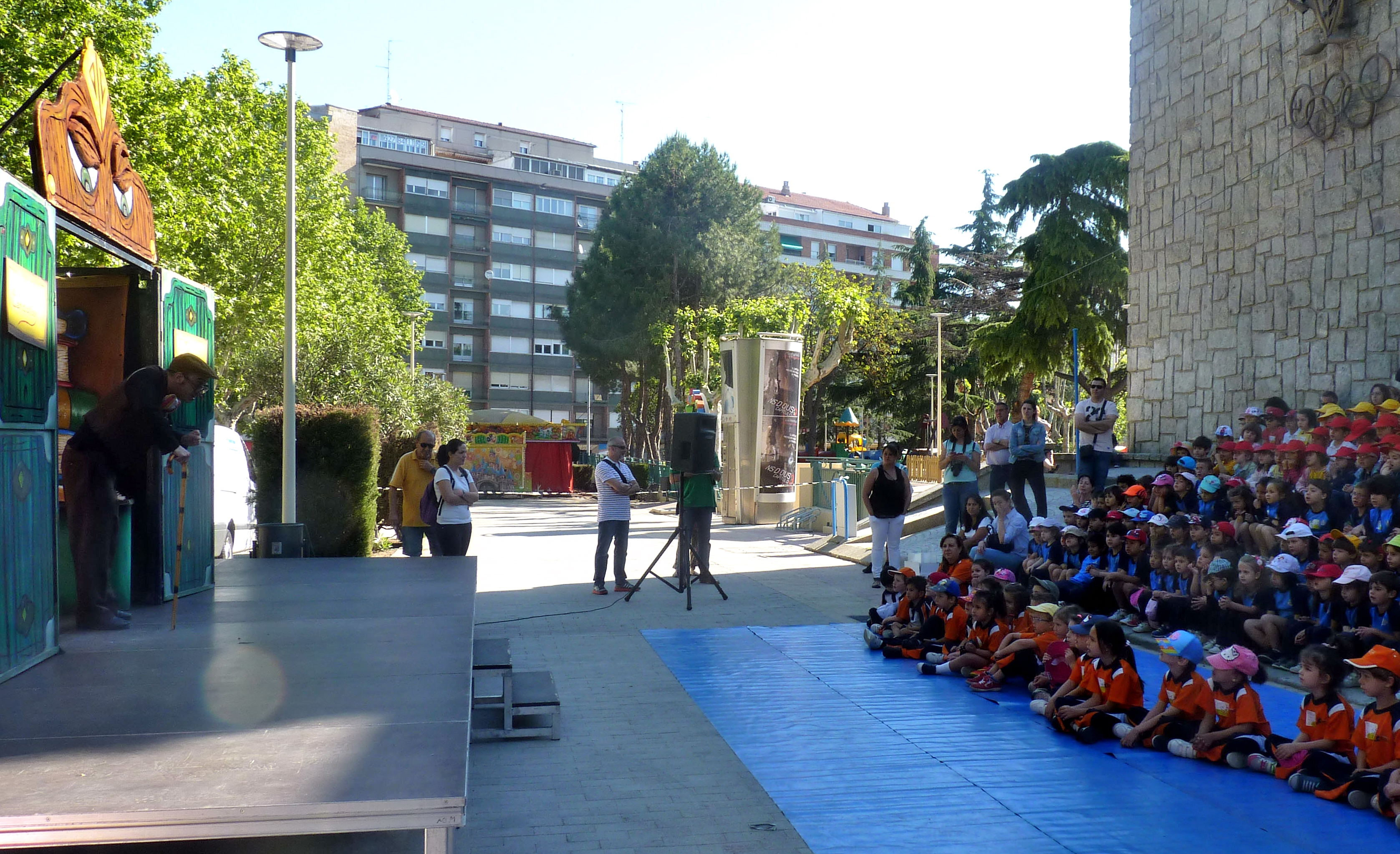 Imagen del espectaculo en el parque de La Alamedilla