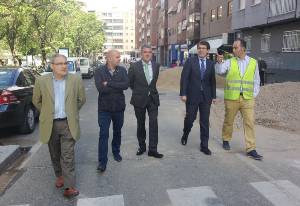 Reciente visita a las obras de renovacion de redes en el Barrio del Rollo