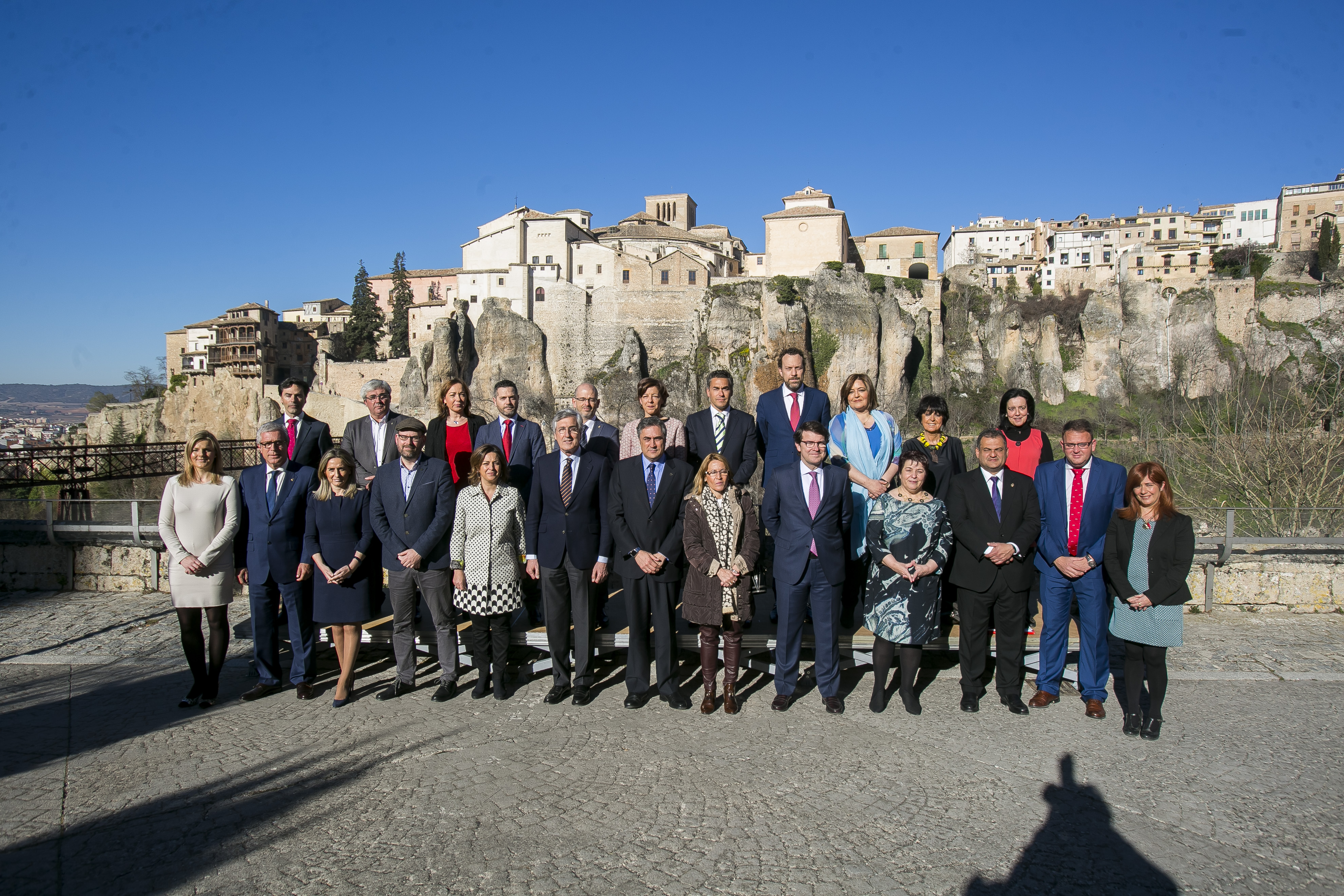 Foto de familia previa a la celebracion de la Asamblea del GCPH  en Cuenca