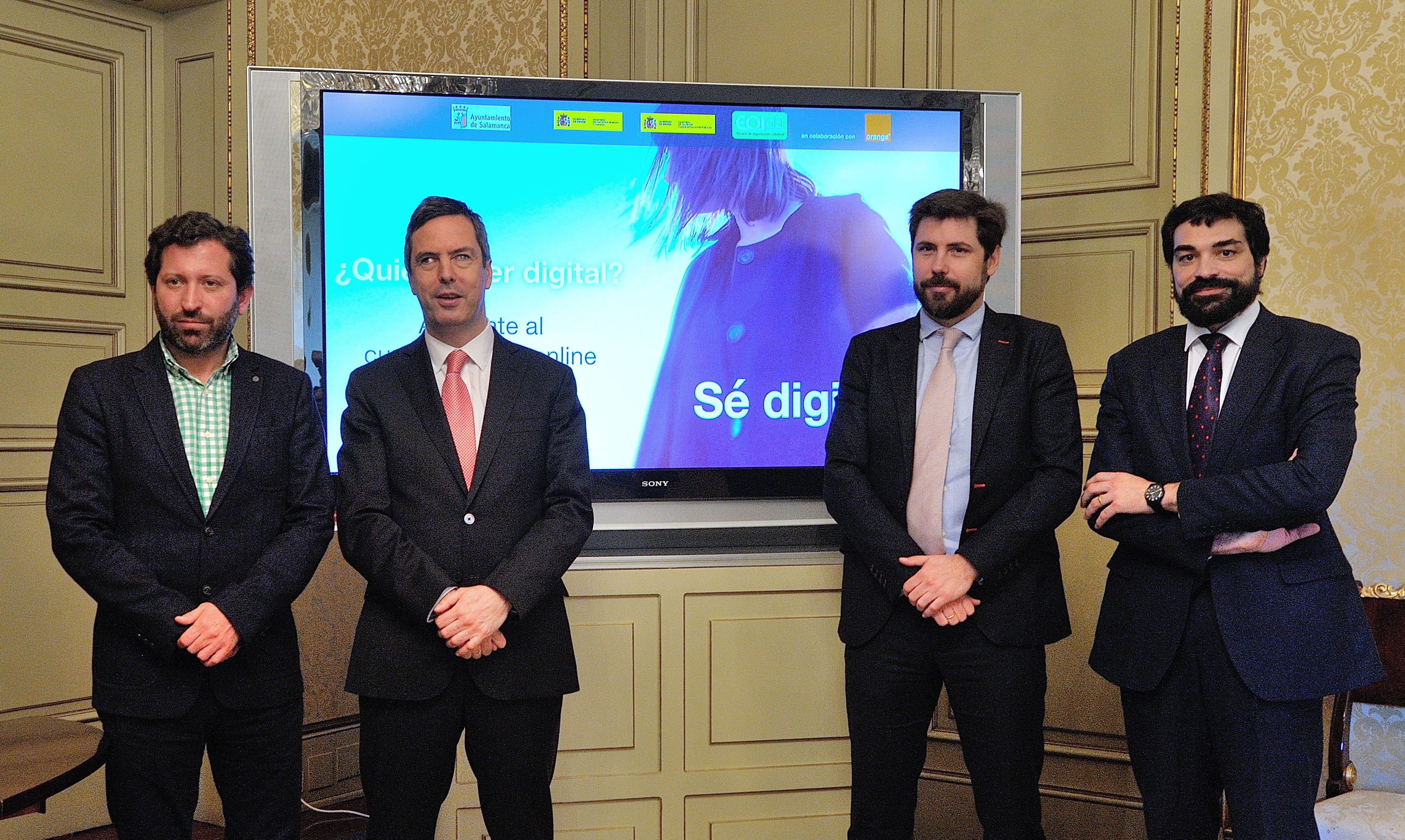 Representantes del Ayuntamiento de Salamanca  EOI y Orange Espana