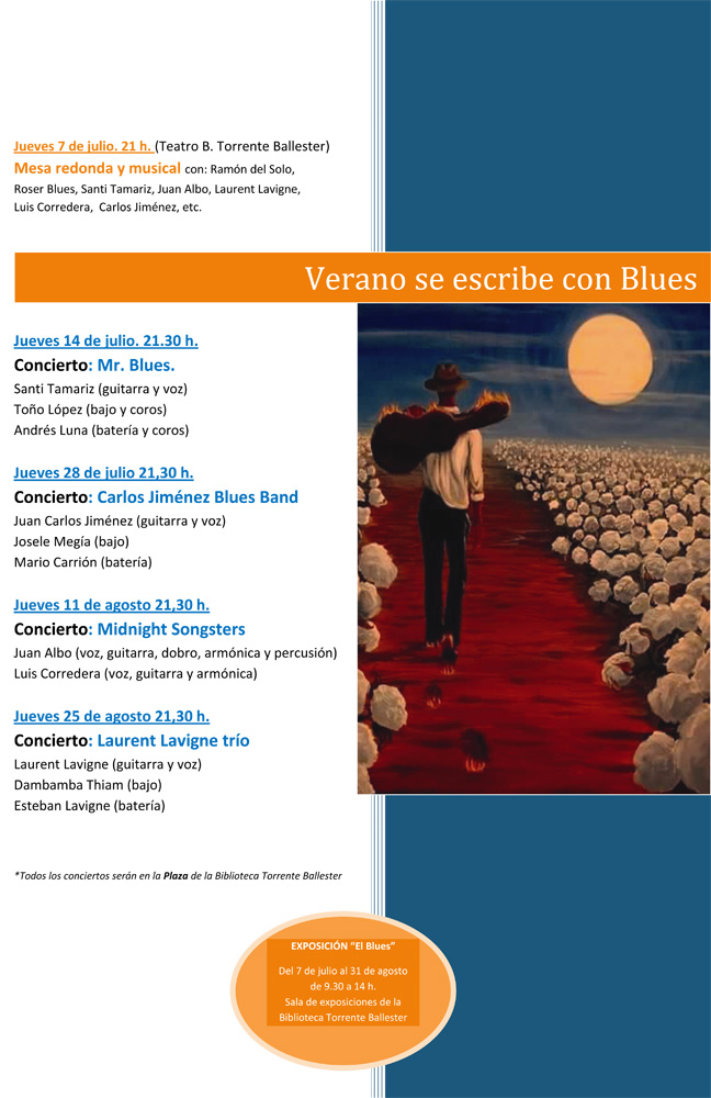 Imagen del cartel del programa  Verano se escribe con blues