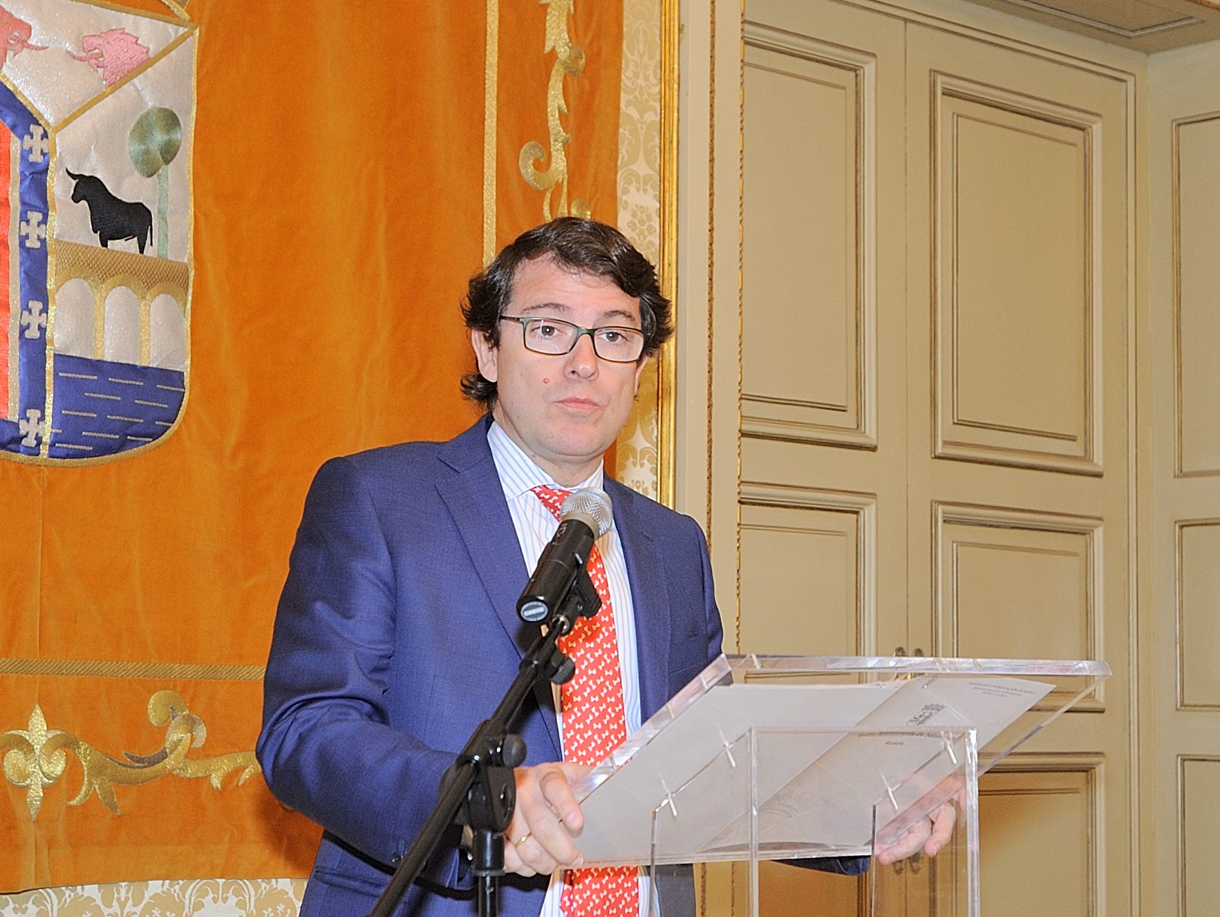 El alcalde de Salamanca  Alfonso Fernandez Manueco  en rueda de prensa