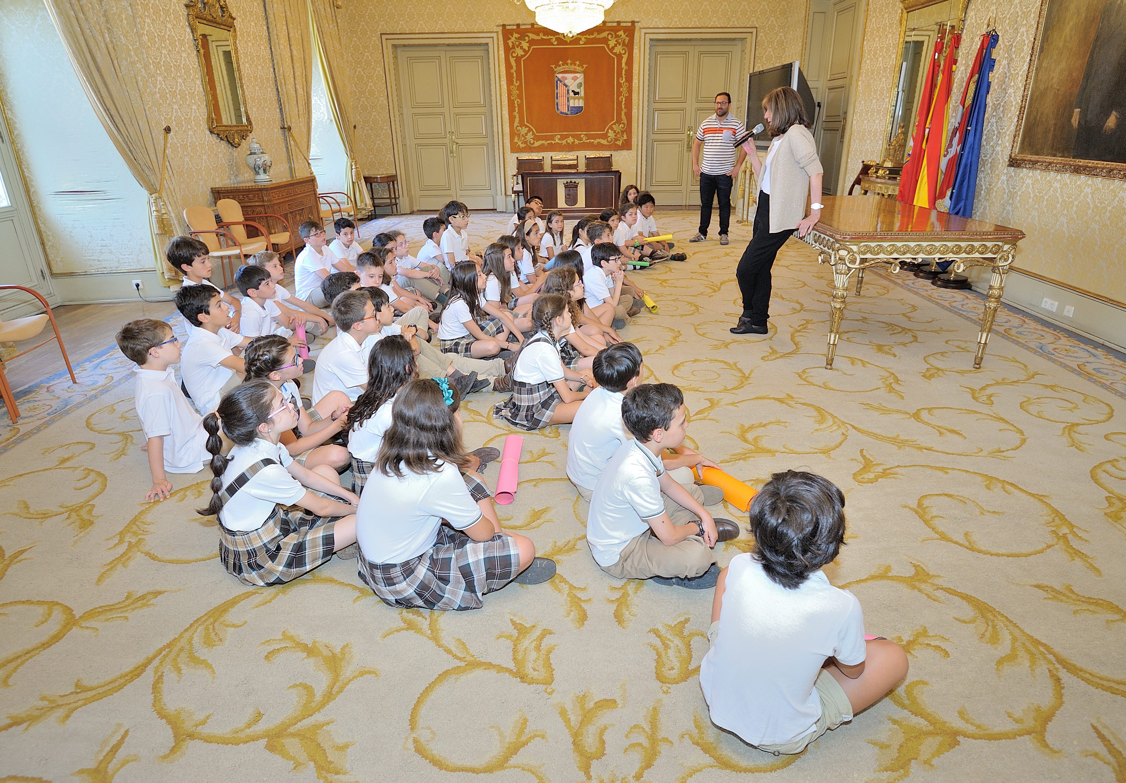 Los alumnos de cuarto de Educacion Primaria del colegio de Santa Teresa de Jesus