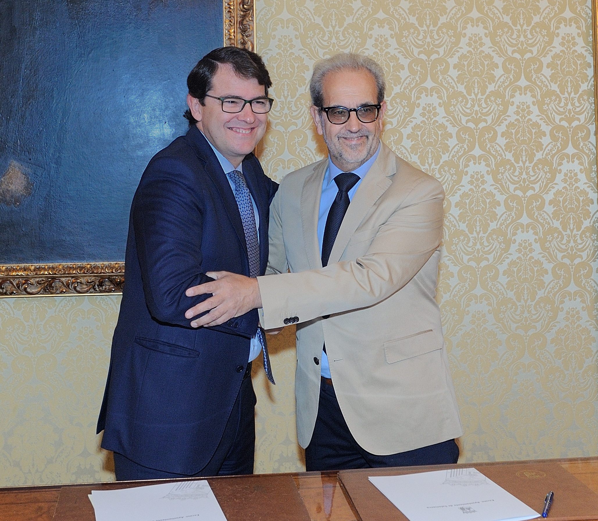 El alcalde de Salamanca y el Rector de la Universidad de Salamanca