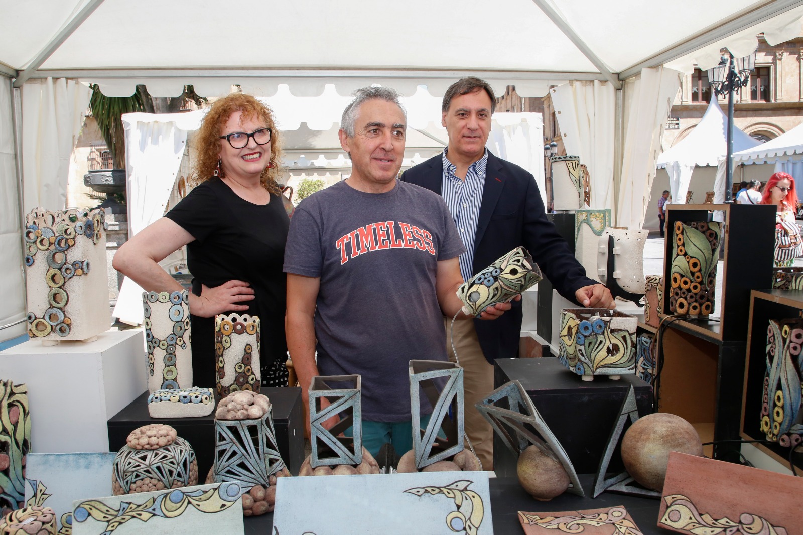 Carlos Garcia Carbayo  Primer Teniente de Alcalde  en la inauguracion de la XXX Feria del Barro