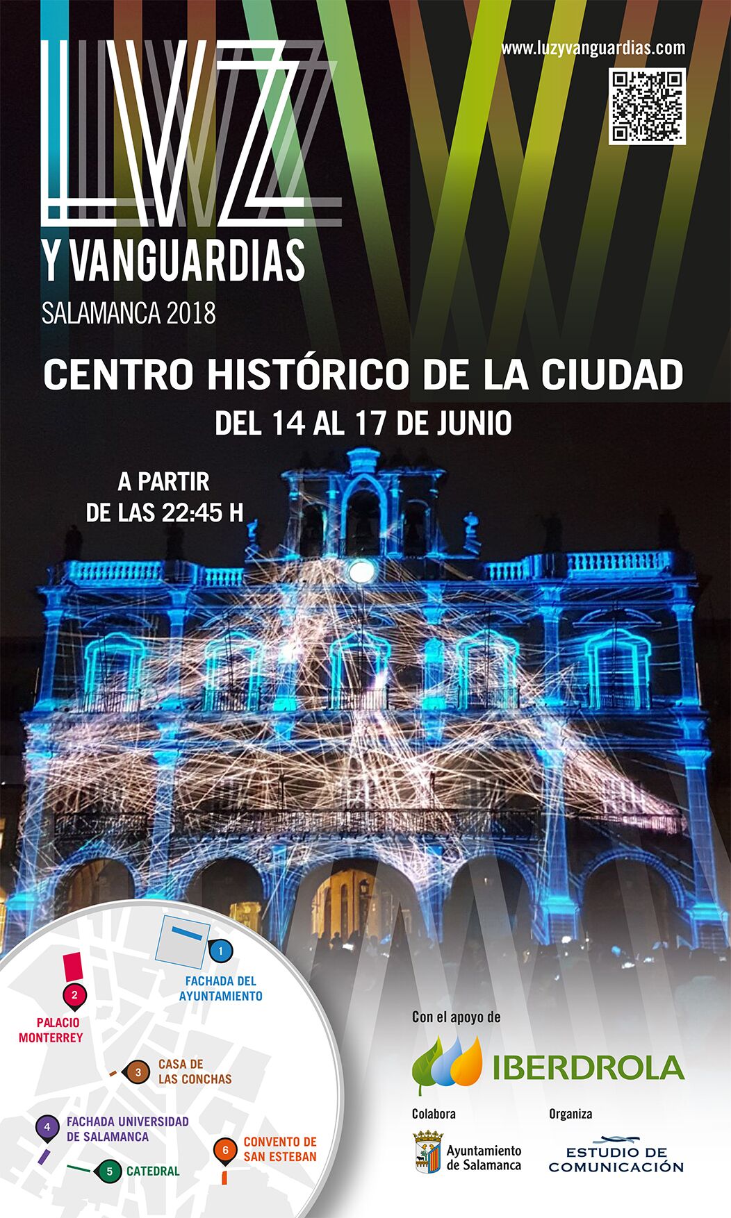 Cartel de la tercera edicion del Festival de Luz y Vanguardias