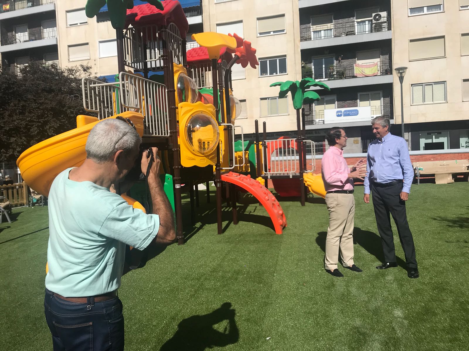 Visita del Alcalde a las obras de la Plaza Julian Sanchez  El Charro