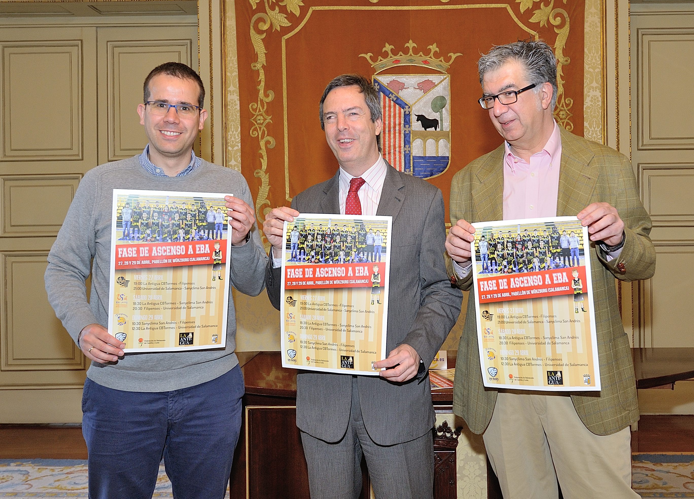 El concejal de Deportes en el Ayuntamiento y el presidente del CB Tormes