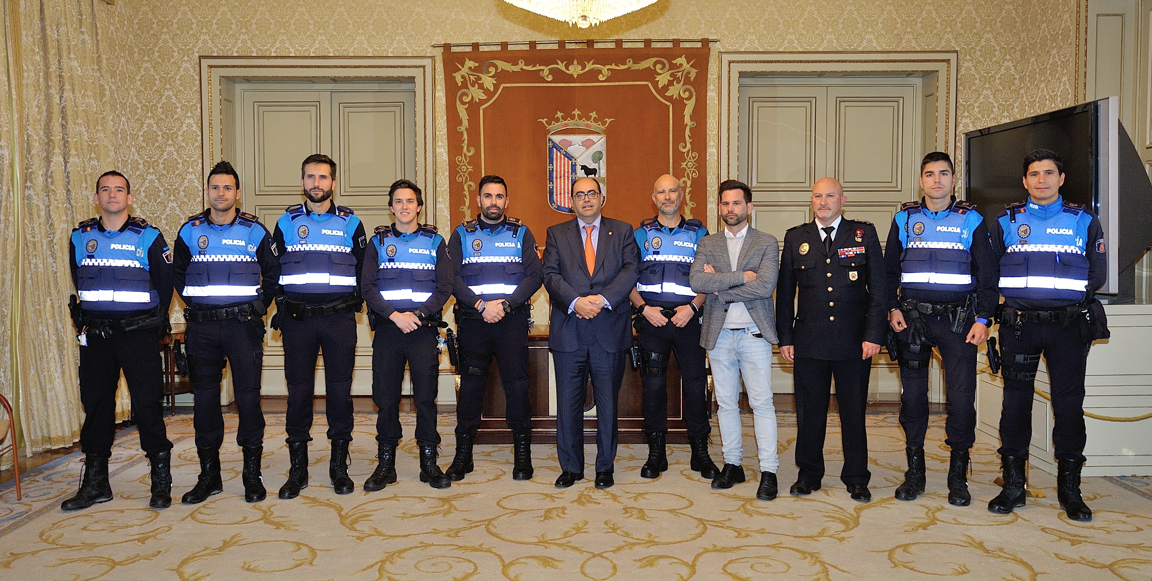 Policias salmantinos que participaron en los VII Juegos Europeos Deportivos de Policias y Bomberos