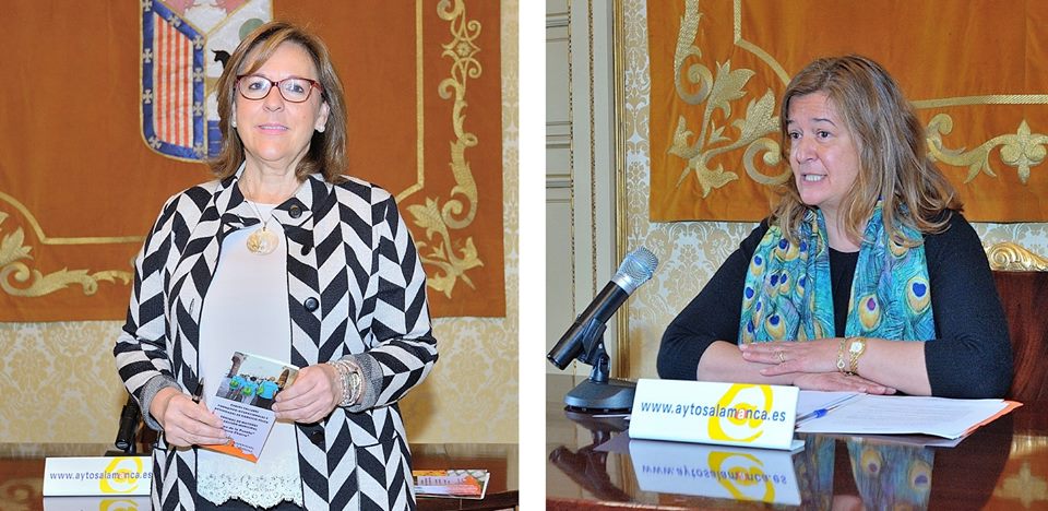 Las concejalas de Mayores y de Educacion  Isabel Macias y Carmen Sanchez Bellota