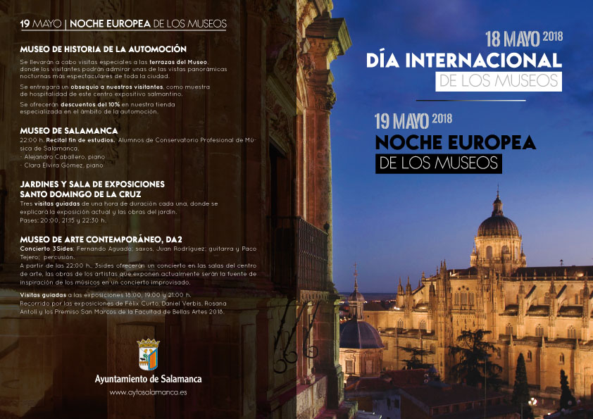 Portada del diptico dedicado a la Noche de los Museos