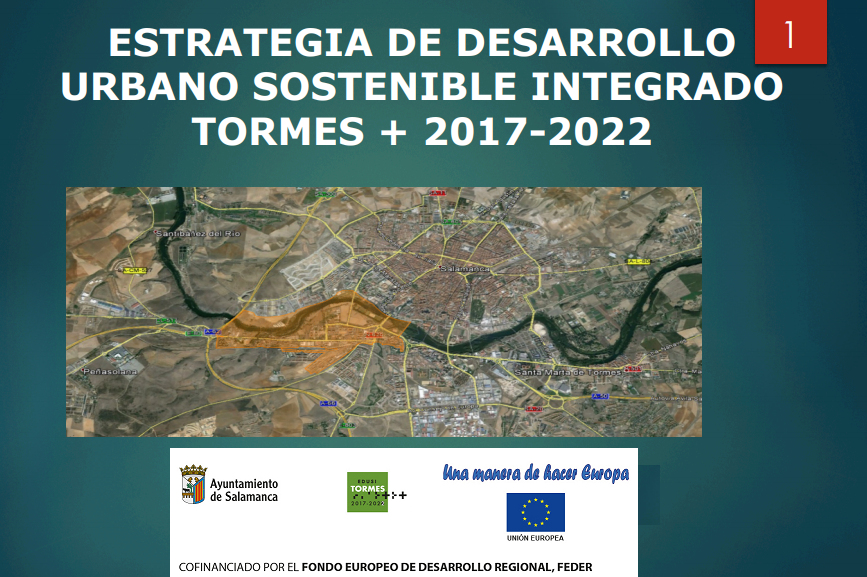 El proyecto esta incluido en la estrategia EDUSI TORMES   cofinanciado por fondos FEDER
