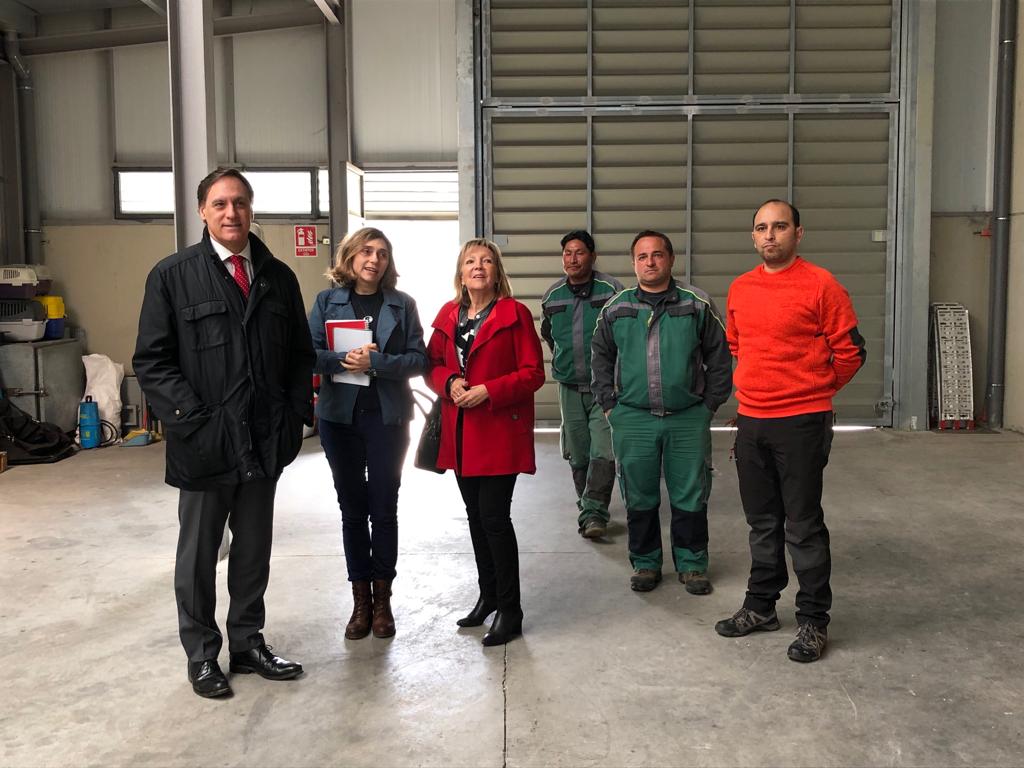 Visita del alcalde de Salamanca  Carlos Garcia Carbayo  a La Encina