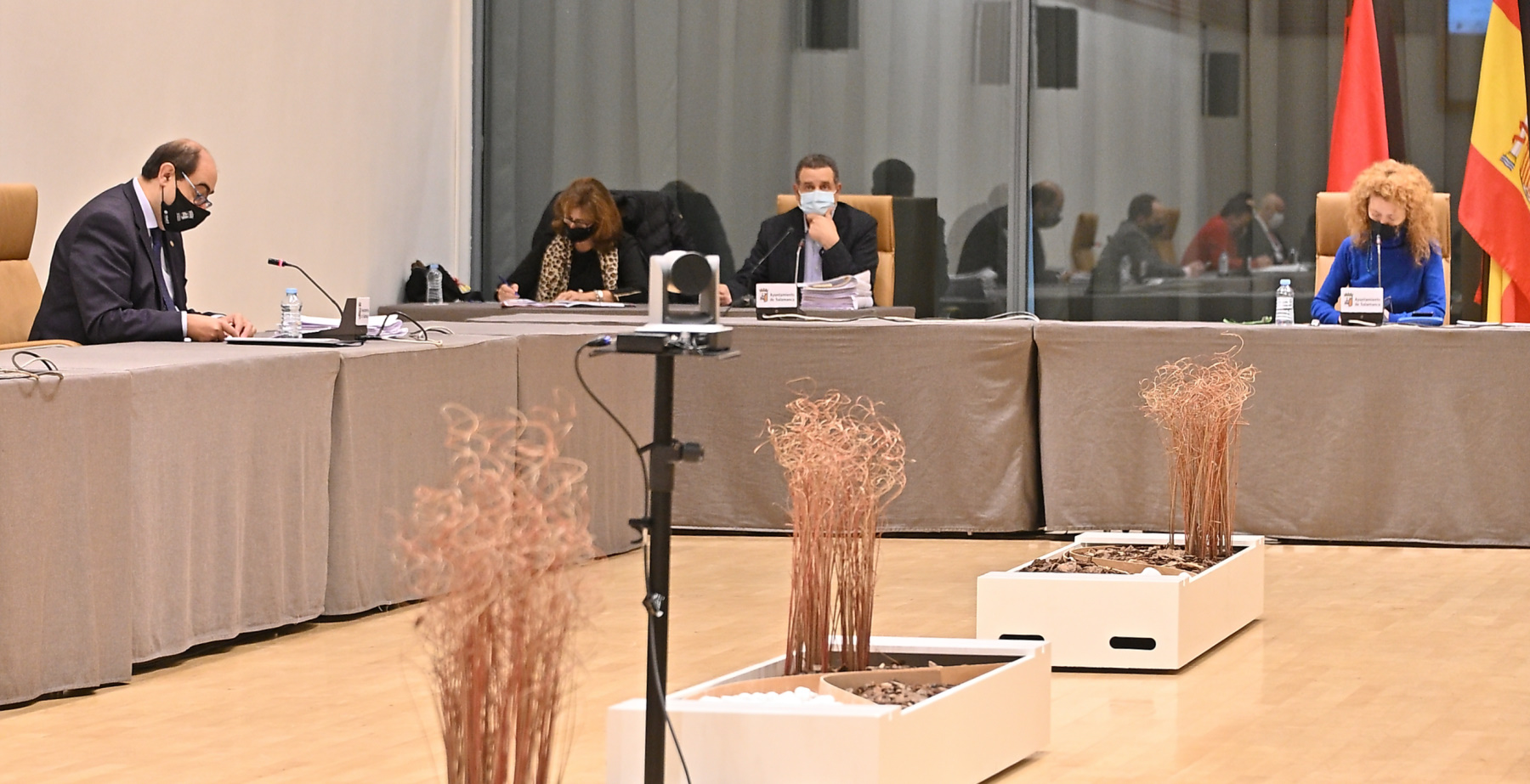 Un momento del pleno de la Corporacion en el Palacio de Congresos