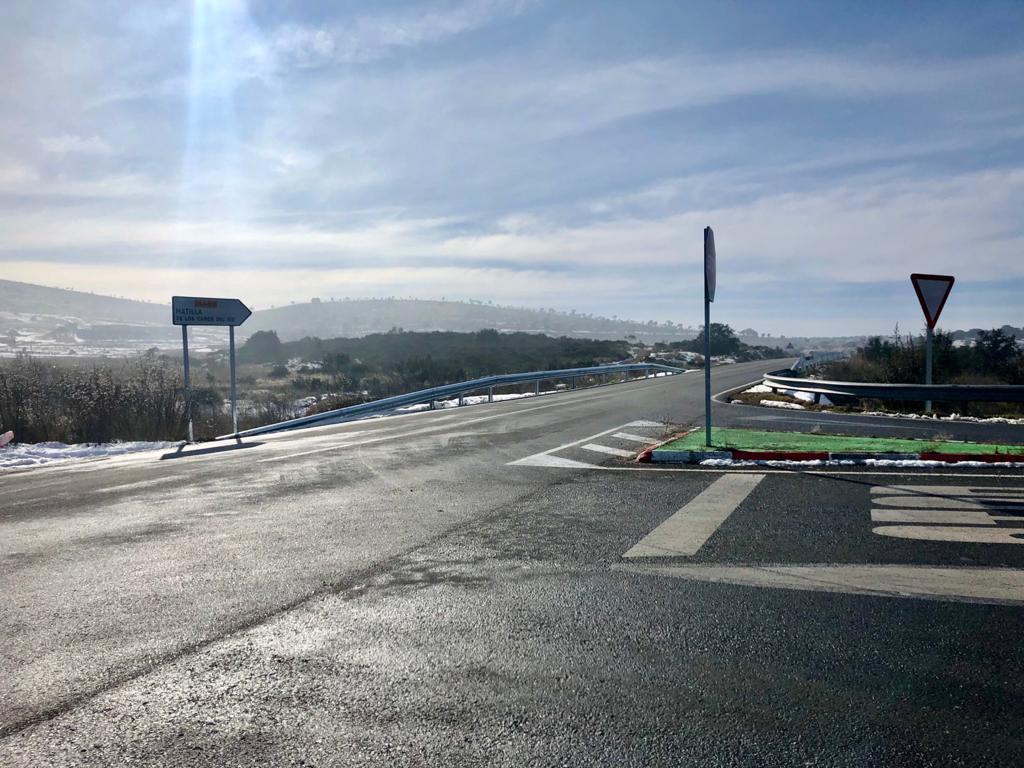 Carretera de Matilla de los Canos del Rio donde se han acometido mejoras