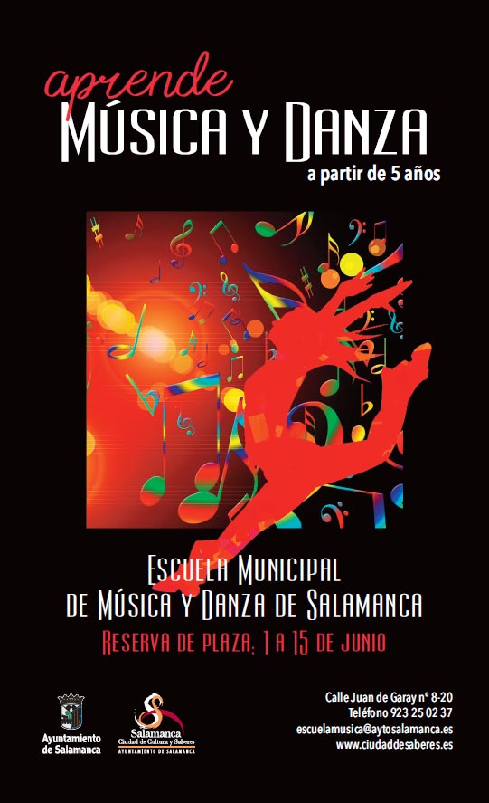 Cartel de promocion del nuevo curso de la Escuela de Musica