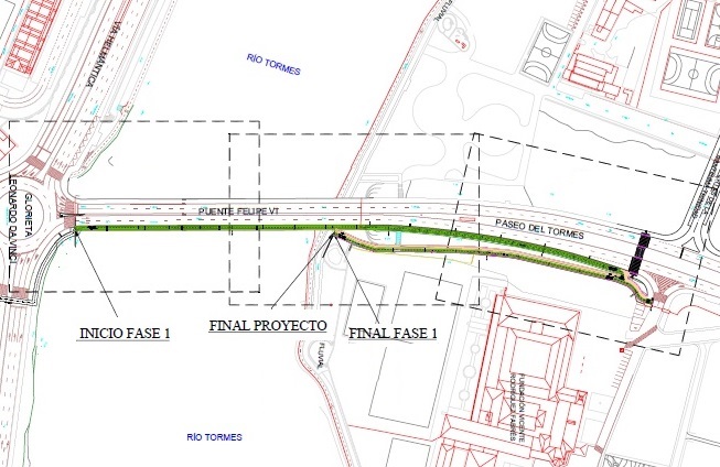 Proyecto de carril bici sobre el Puente de Felipe VI