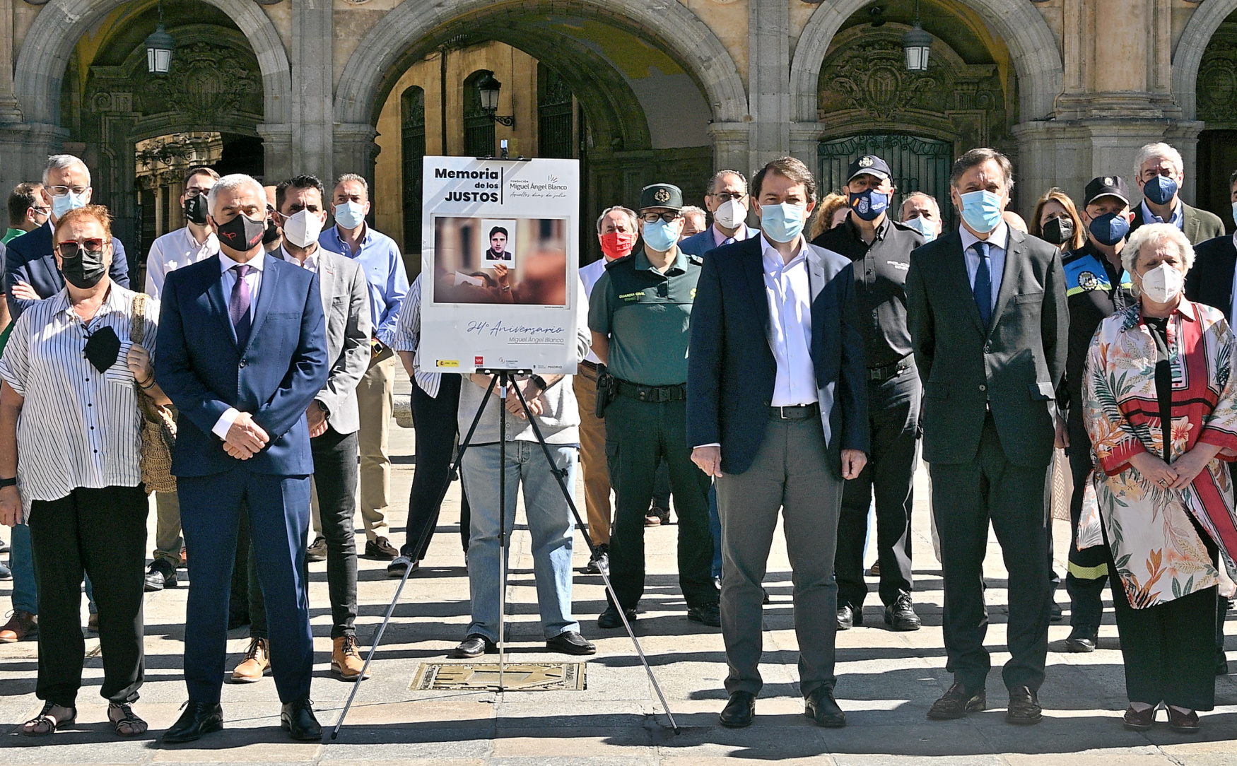 Homenaje a Miguel Angel Blanco en la Plaza Mayor de Salamanca