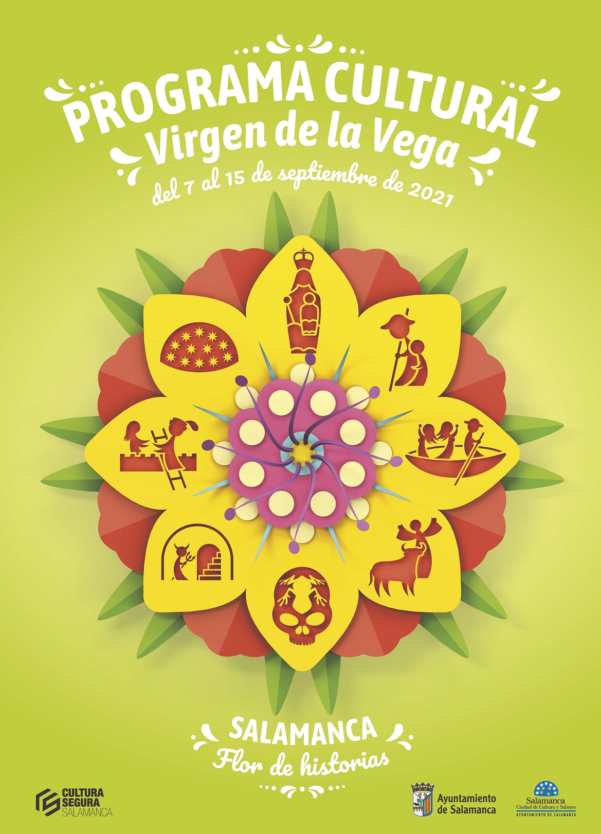 Cartel del programa cultural en honor a Santa Maria de la Vega