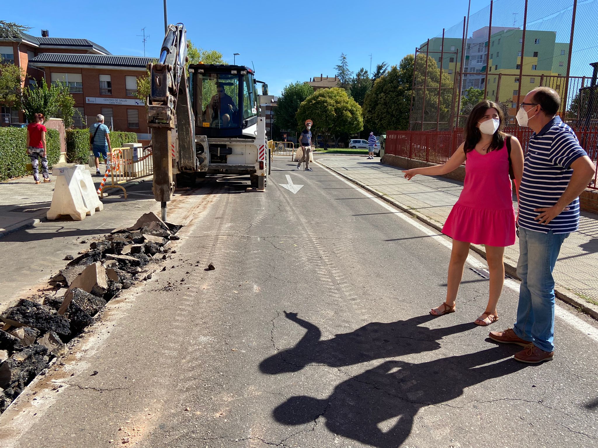 La concejala de Medio Ambiente  Miryam Rodriguez  ha visitado el inicio de las obras
